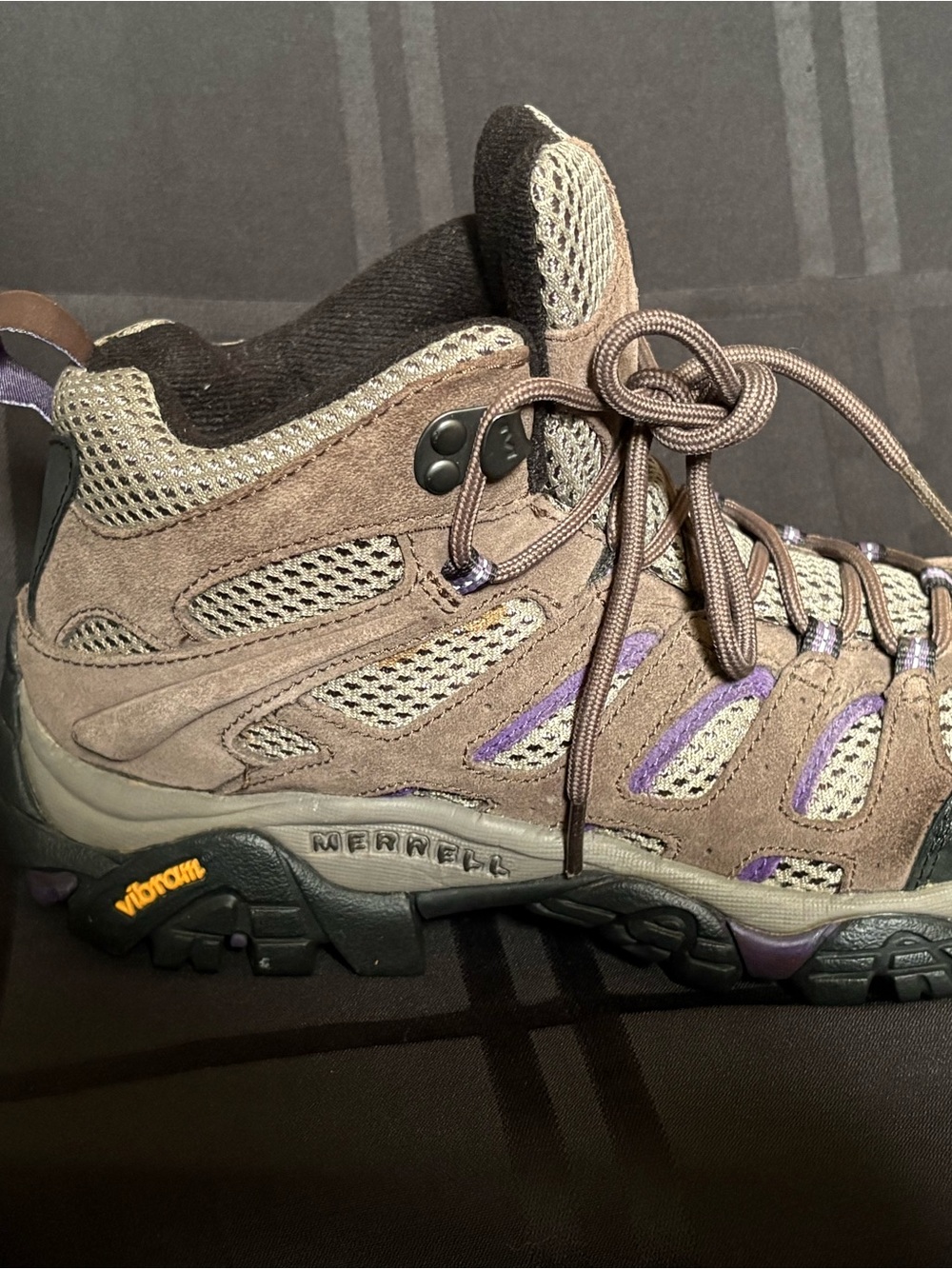 Merrell Moab 2 Vent Mid Hiking Boots Vibram Bracken/Purple Women's 9.5
